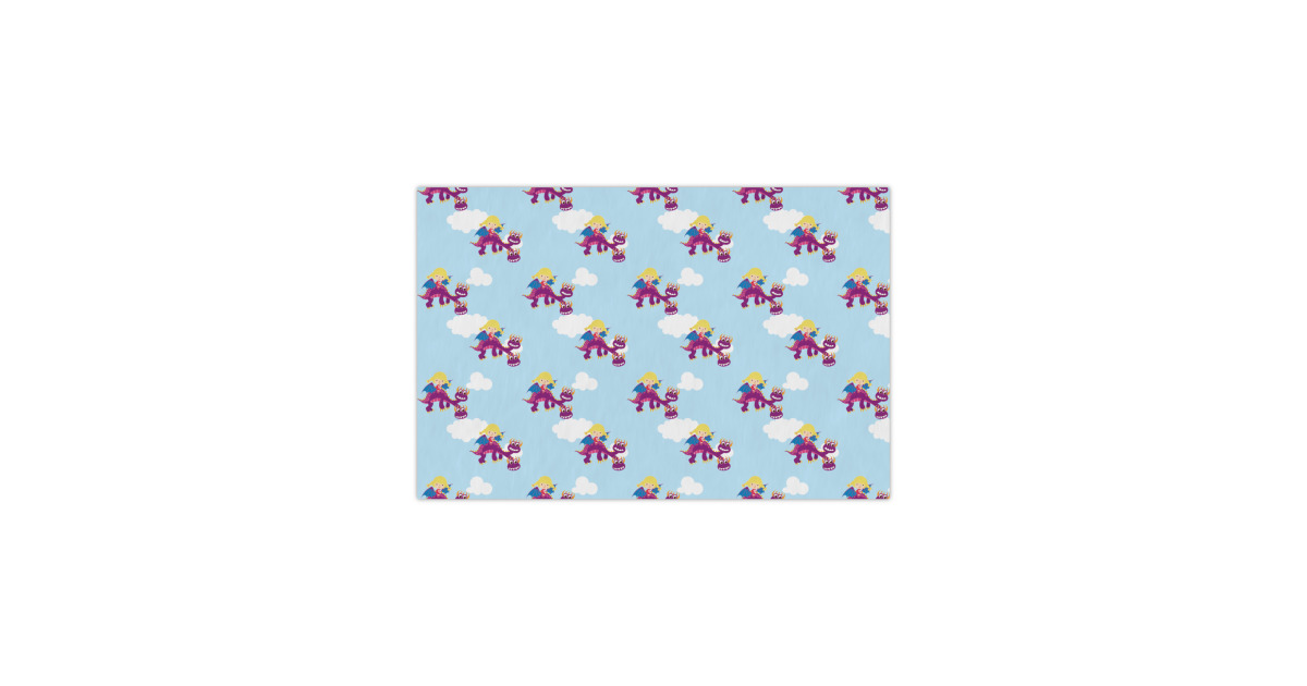 Custom Girl Flying on a Dragon Tissue Paper Sheets - Small ...