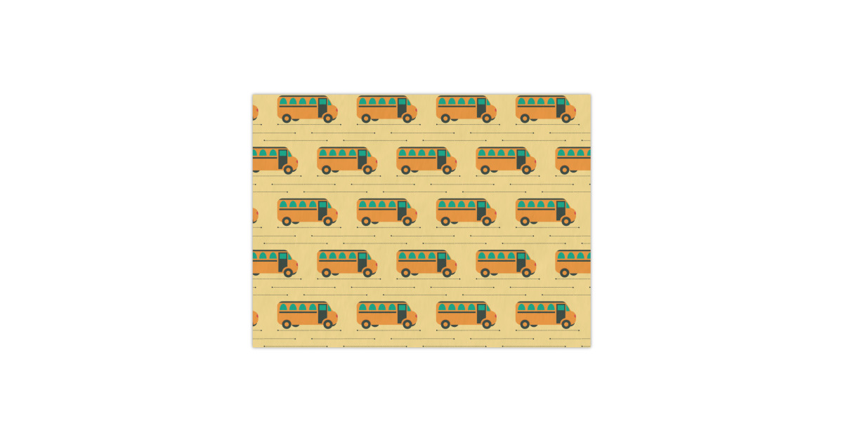 Custom School Bus Tissue Paper Sheets - Medium - Lightweight ...