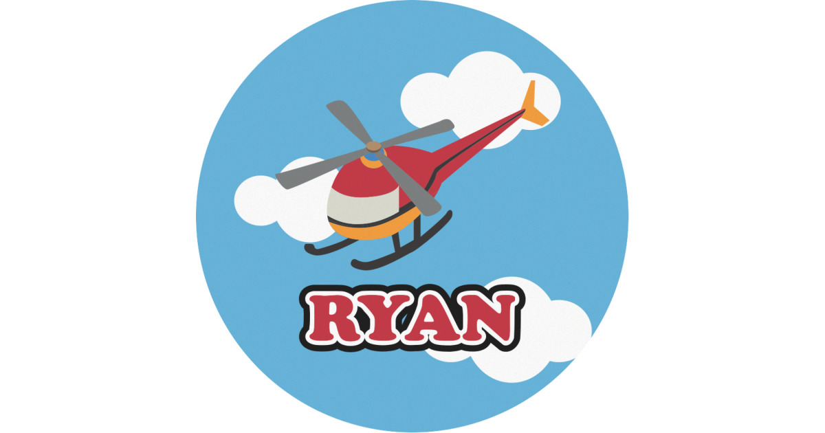 Custom Helicopter Multipurpose Round Labels - Custom Sized ...