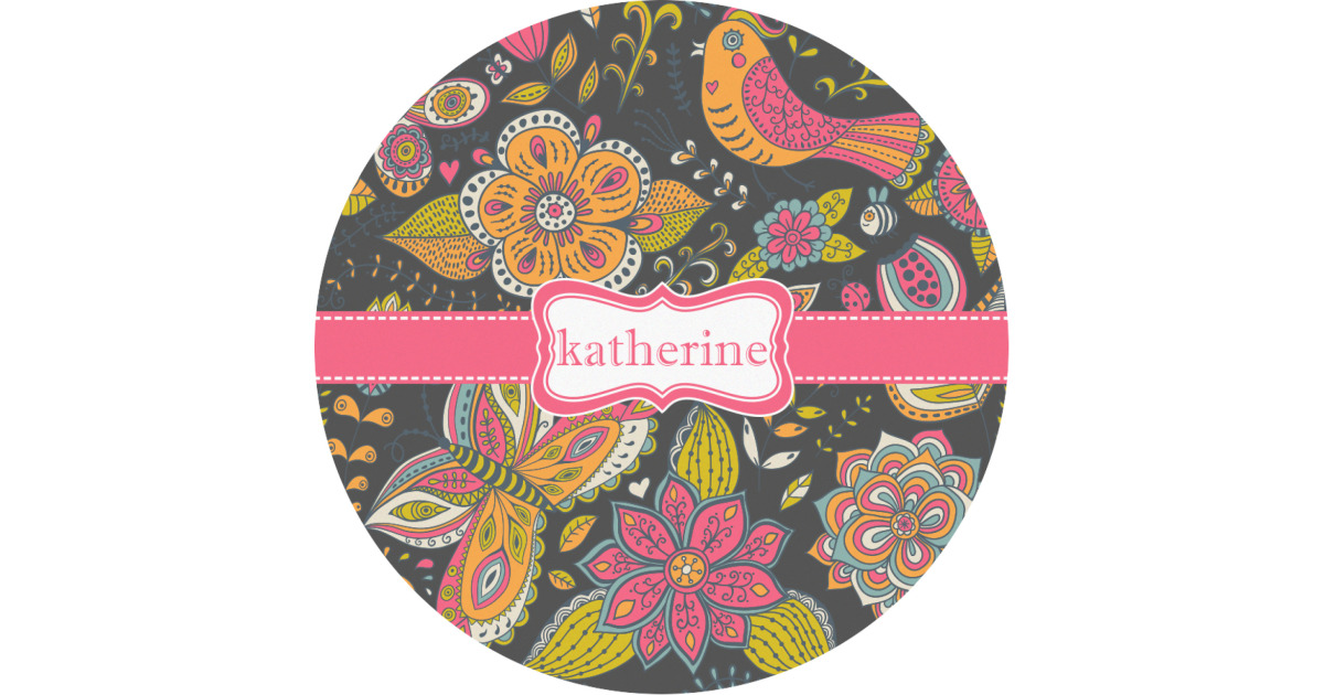 Custom Birds & Butterflies Multipurpose Round Labels - Custom Sized ...
