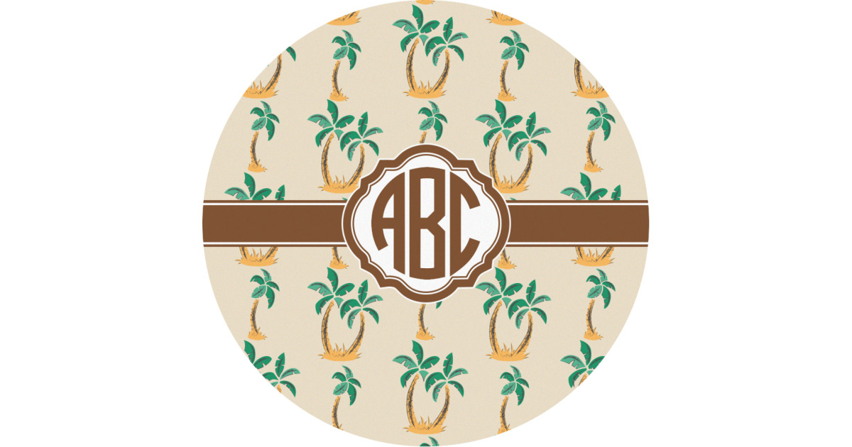 Custom Palm Trees Multipurpose Round Labels - Custom Sized ...