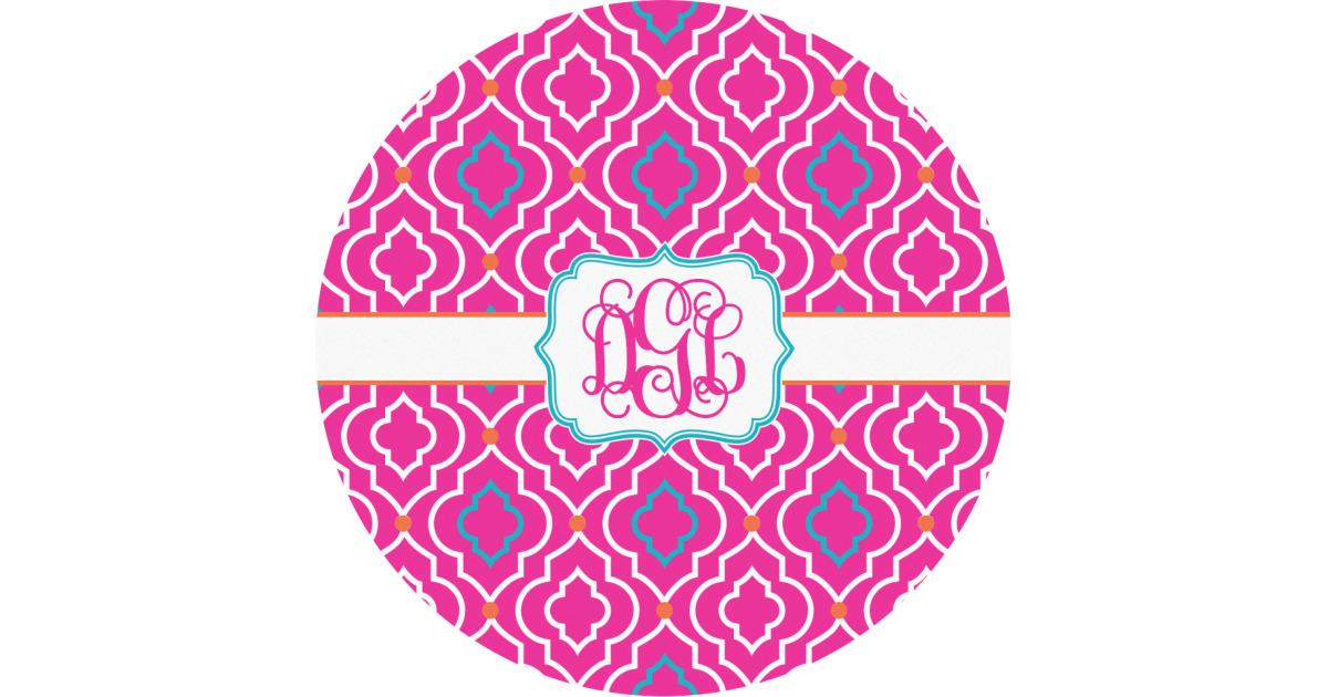 Custom Colorful Trellis Multipurpose Round Labels - 2