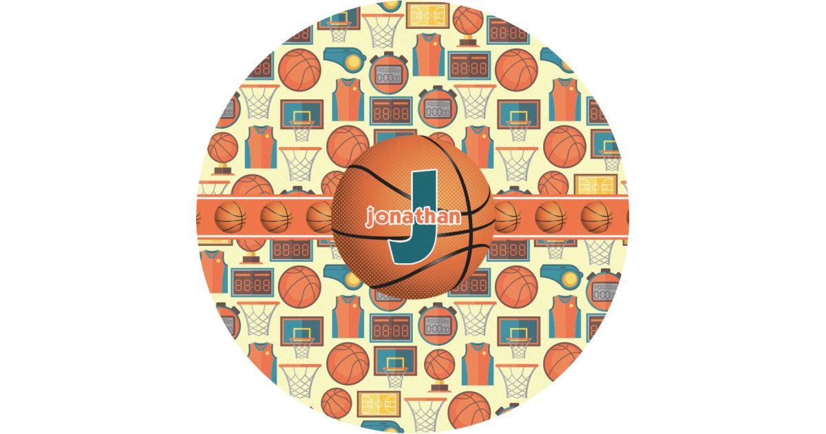 Custom Basketball Multipurpose Round Labels - Custom Sized ...
