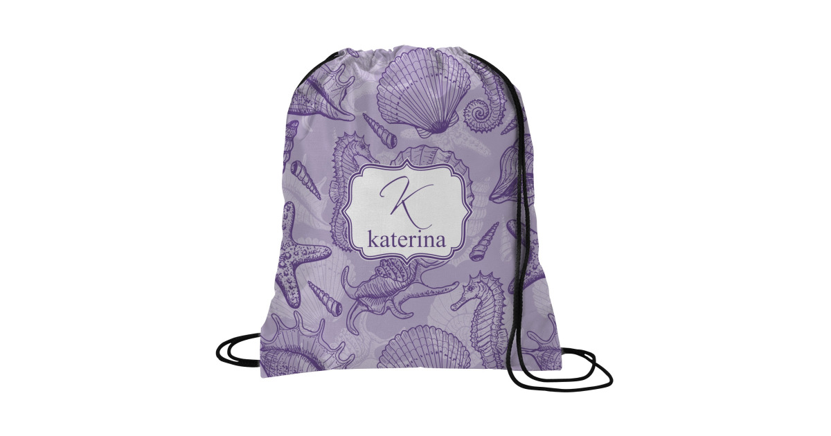 Custom Sea Shells Drawstring Backpack (Personalized) | YouCustomizeIt