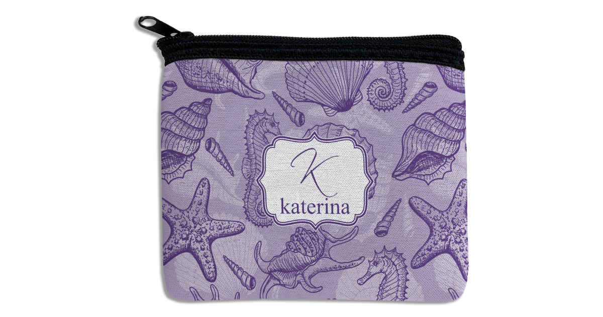 Custom Sea Shells Rectangular Coin Purse (Personalized) | YouCustomizeIt