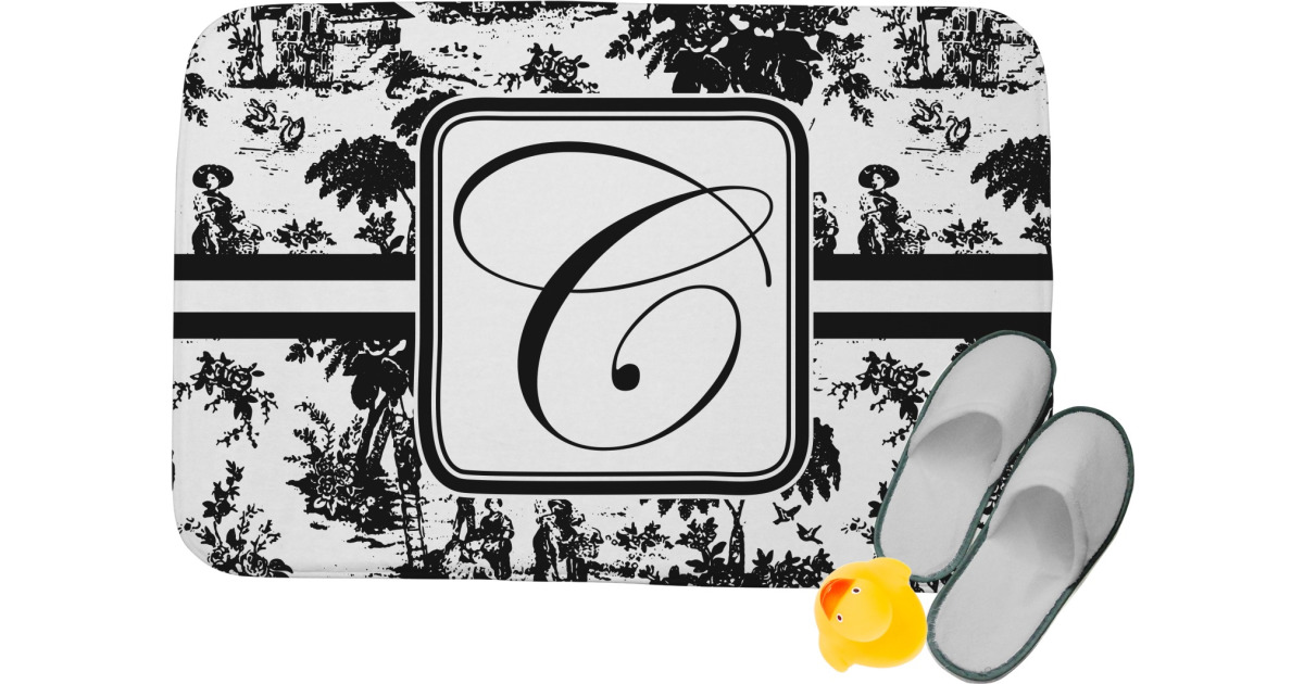 Custom Toile Memory Foam Bath Mat (Personalized) | YouCustomizeIt