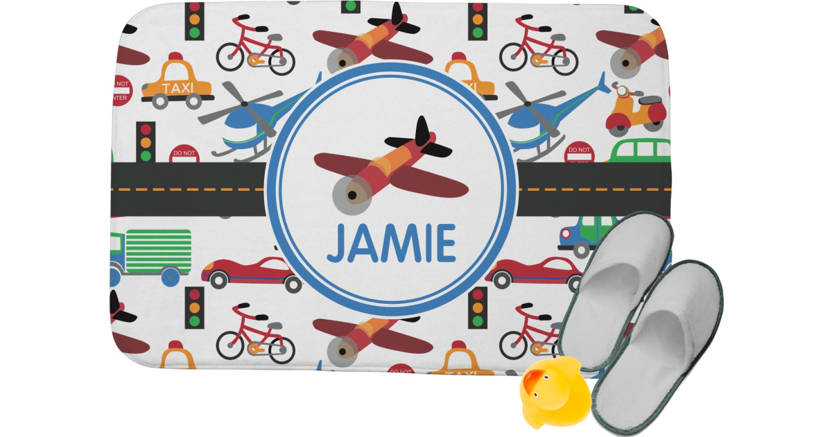 Custom Transportation Memory Foam Bath Mat (Personalized) | YouCustomizeIt