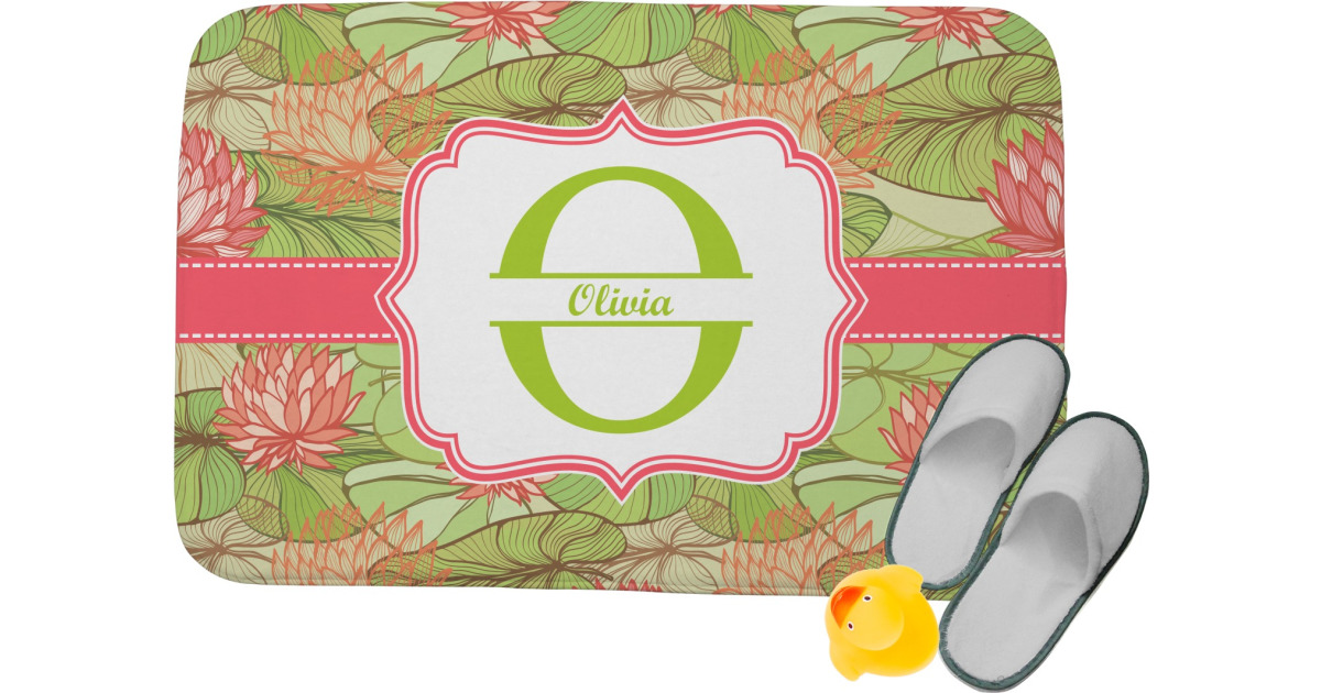 Custom Lily Pads Memory Foam Bath Mat (Personalized) | YouCustomizeIt