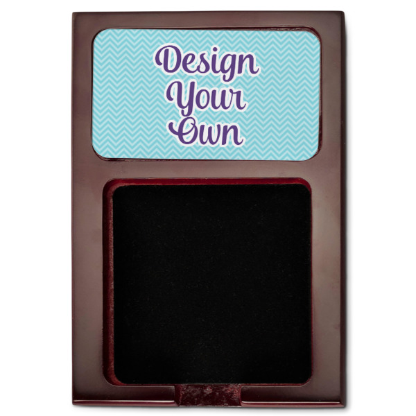 Custom Design - Red Mahogany Sticky Note Holder - Flat