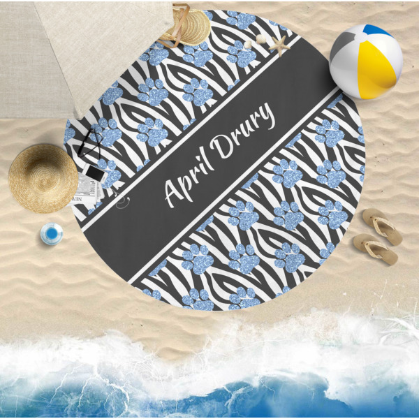 Custom Design - Round Beach Towel Lifestyle
