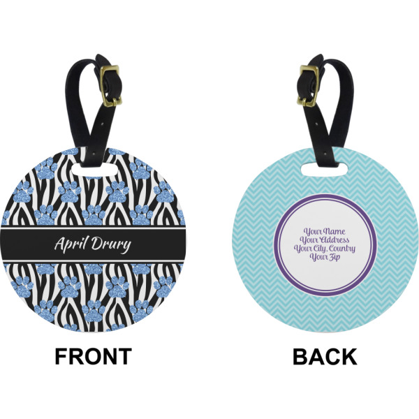 Custom Design - Circle Luggage Tag (Front + Back)