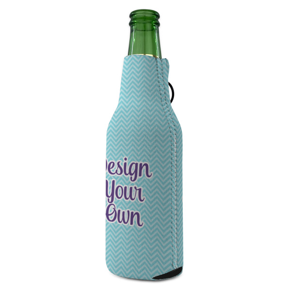 Custom Design - Zipper Bottle Cooler - ANGLE (bottle)