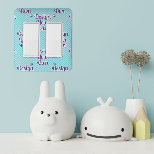 Custom Design - Rocker Light Switch Covers - Double - IN CONTEXT