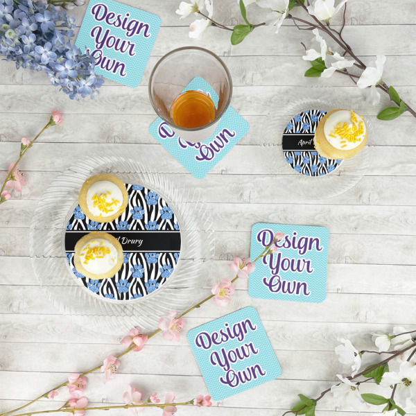 Custom Design - Paper Coasters - In Context