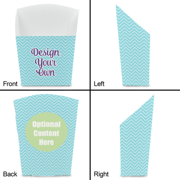 Custom Design - French Fry Favor Box - Front & Back View