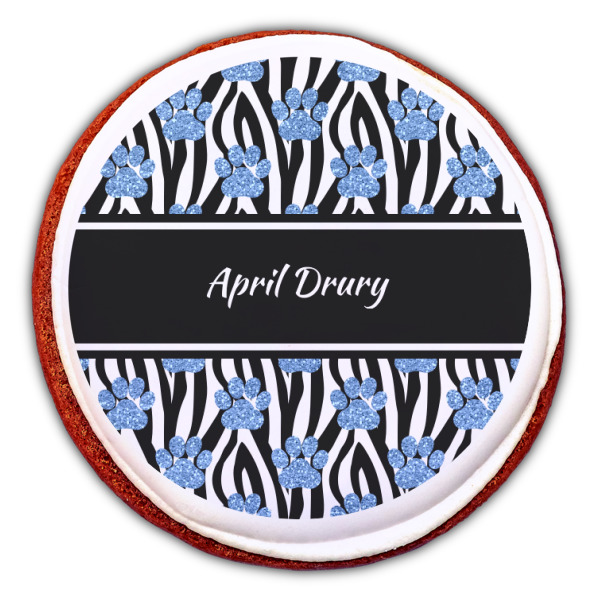 Custom Design - Printed Icing Circle - Large - On Cookie