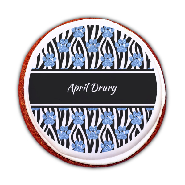 Custom Design - Printed Icing Circle - Medium - On Cookie