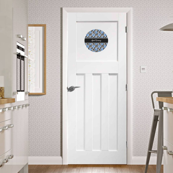 Custom Design - Round Wall Decal on Door