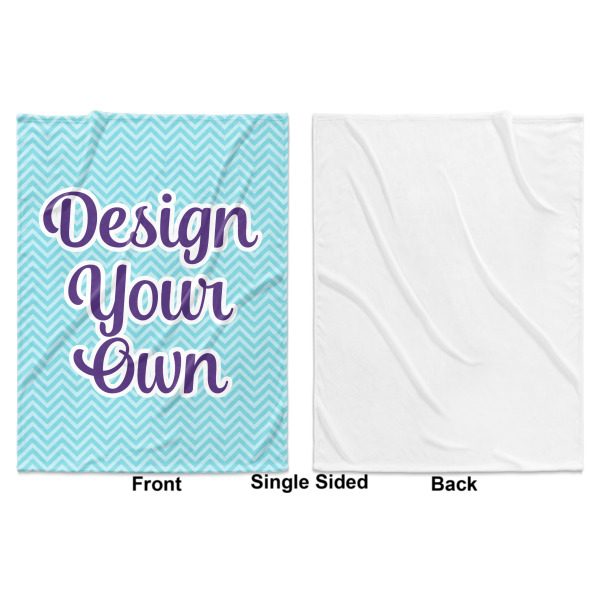 Custom Design - Baby Blanket (Single Sided - Printed Front, White Back)
