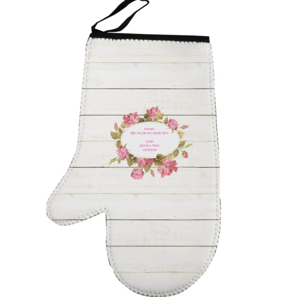 Custom Farm House Left Oven Mitt (Personalized)