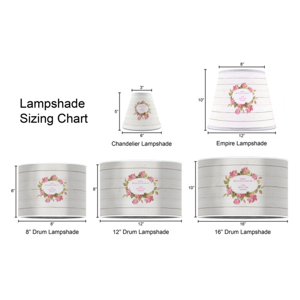 Custom Design - Lampshade Sizing Chart
