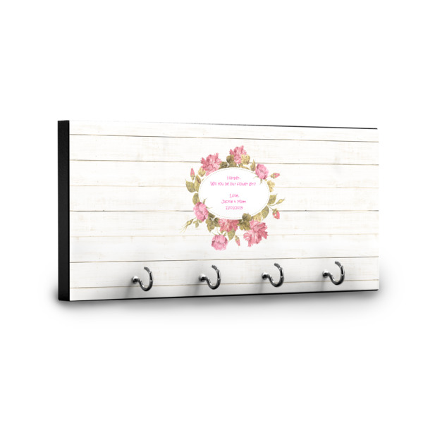 Custom Design - Key Hanger - Front View with Hooks