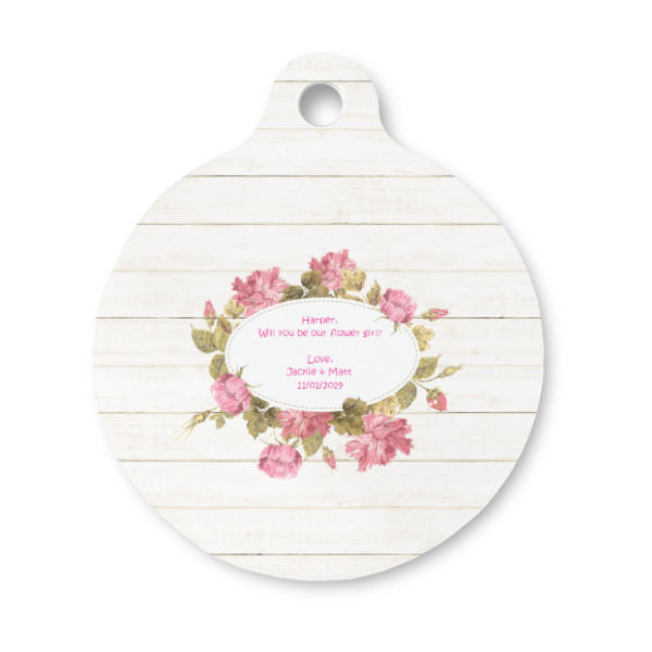 Custom Farm House Round Pet ID Tag - Small (Personalized)