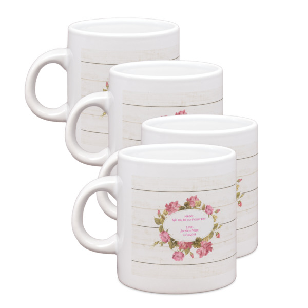 Custom Farm House Single Shot Espresso Cups - Set of 4 (Personalized)