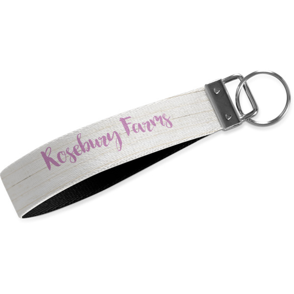 Custom Farm House Wristlet Webbing Keychain Fob (Personalized)