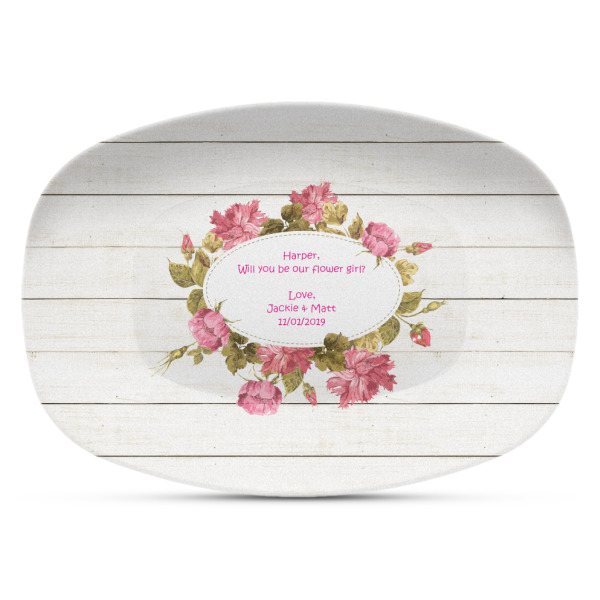 Custom Farm House Plastic Platter - Microwave & Oven Safe Composite Polymer (Personalized)