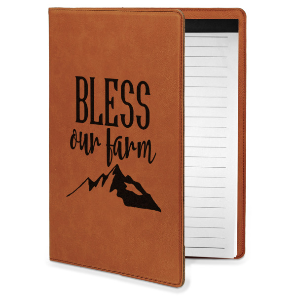 Custom Design Your Own Leatherette Portfolio with Notepad - Small - Double-Sided