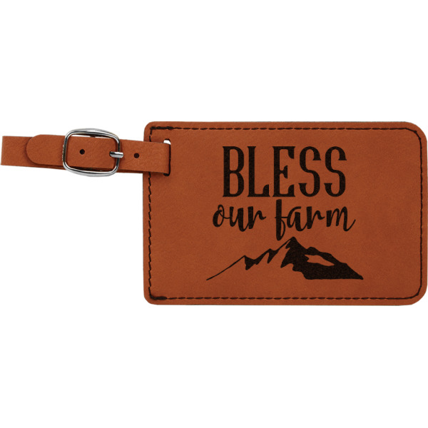 Custom Farm House Leatherette Luggage Tag