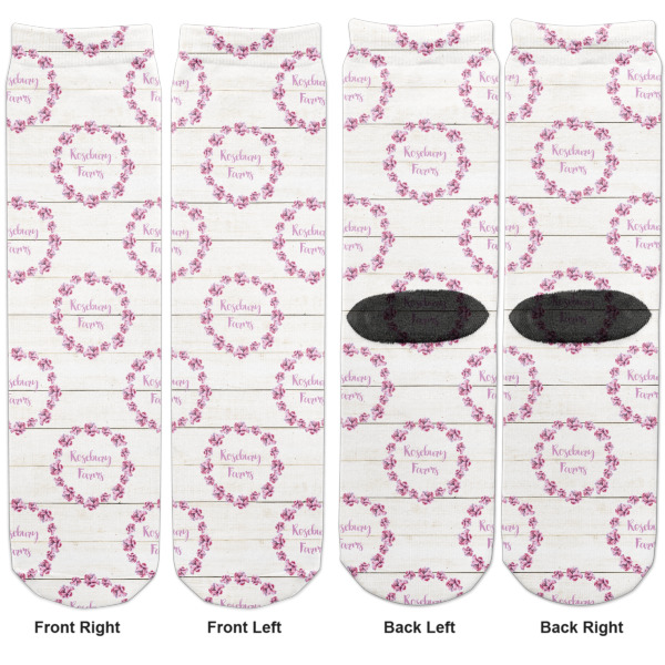 Custom Design - Adult Crew Socks - Double Pair - Front and Back - Apvl