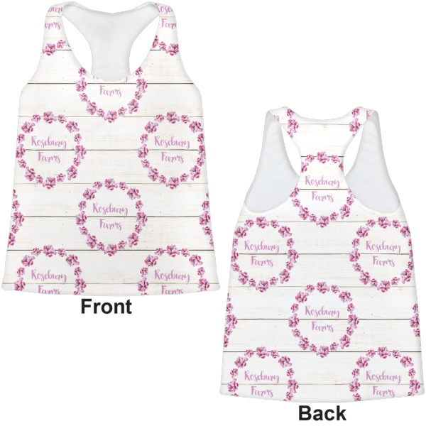 Custom Design - Womens Racerback Tank Tops - Medium - Front and Back