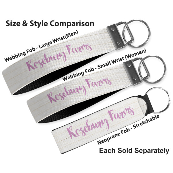 Custom Design - Multiple Key Ring comparison sizes