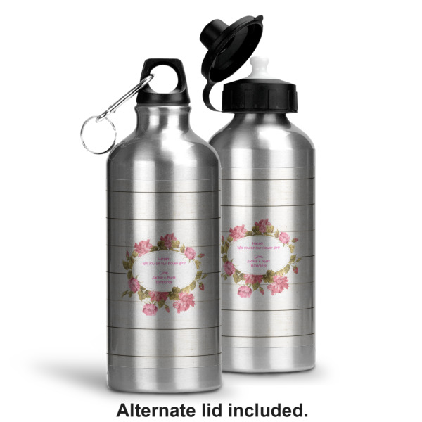 Custom Design - Aluminum Water Bottle - Alternate lid options
