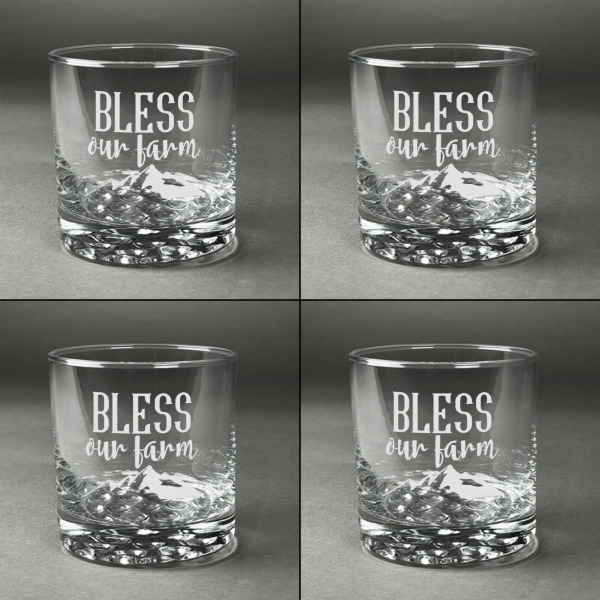 Custom Design - Whiskey Glasses - Set of 4 - Front