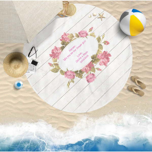 Custom Design - Round Beach Towel Lifestyle