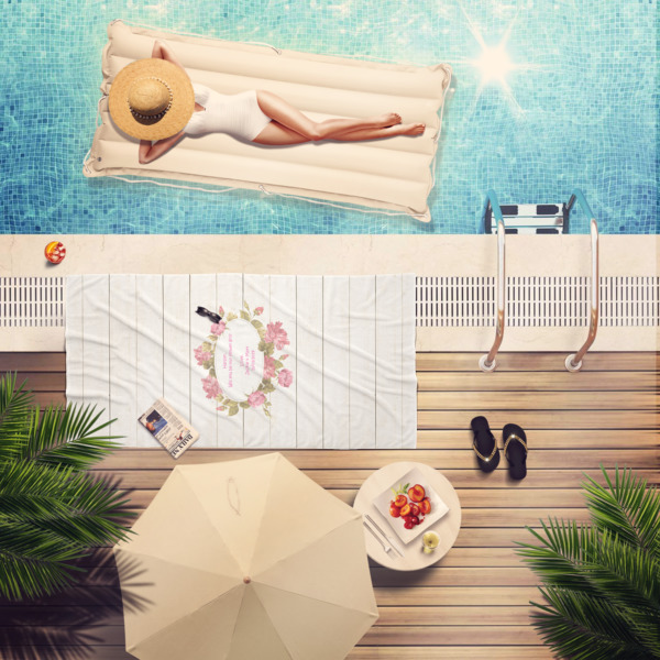 Custom Design - Beach Towel - Lifestyle at Pool