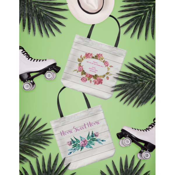 Custom Design - Canvas Tote Lifestyle Front and Back