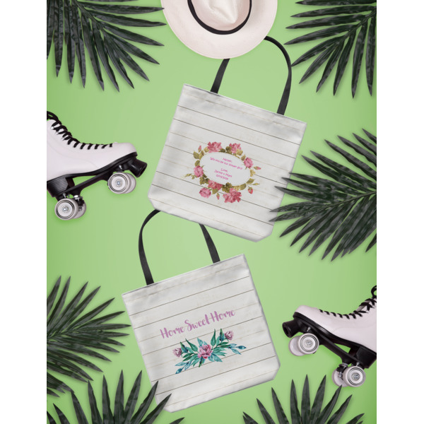 Custom Design - Canvas Tote Lifestyle Front and Back- 13x13