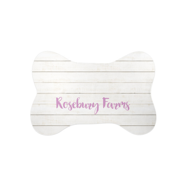 Custom Farm House Bone Shaped Dog Food Mat (Small) (Personalized)