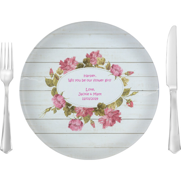 Custom Design Your Own 10" Glass Lunch / Dinner Plate