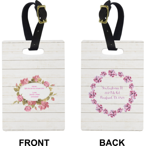 Custom Design - Rectangle Luggage Tag (Front + Back)