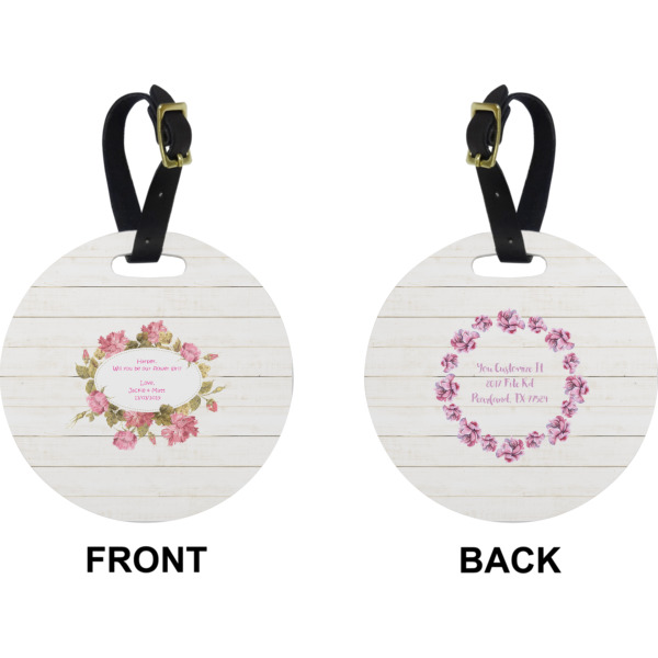 Custom Design - Circle Luggage Tag (Front + Back)