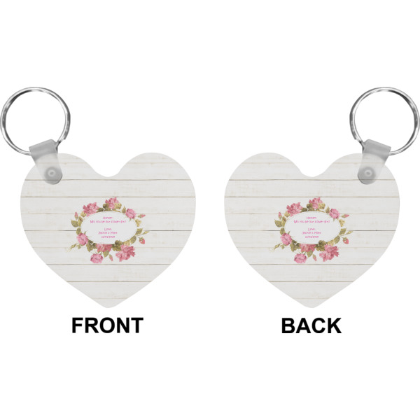 Custom Design - Heart Keychain (Front + Back)