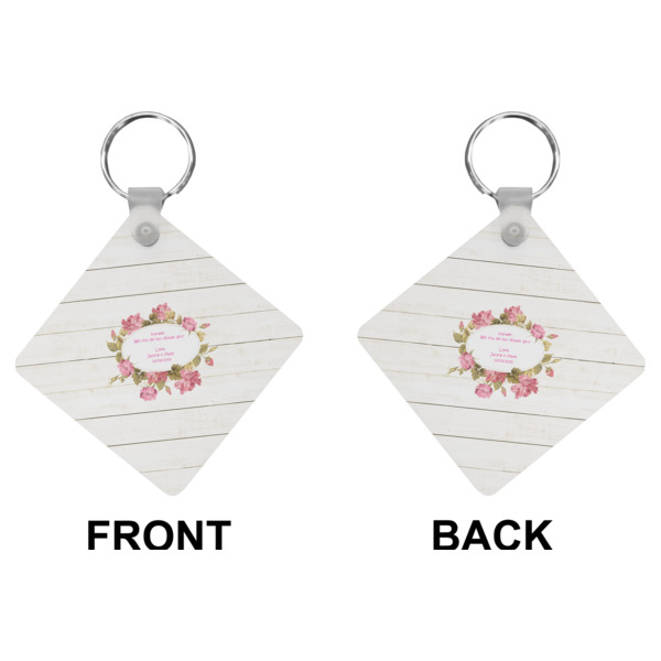 Custom Design - Diamond Keychain (Front + Back)