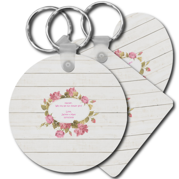 Custom Farm House Plastic Keychain (Personalized)