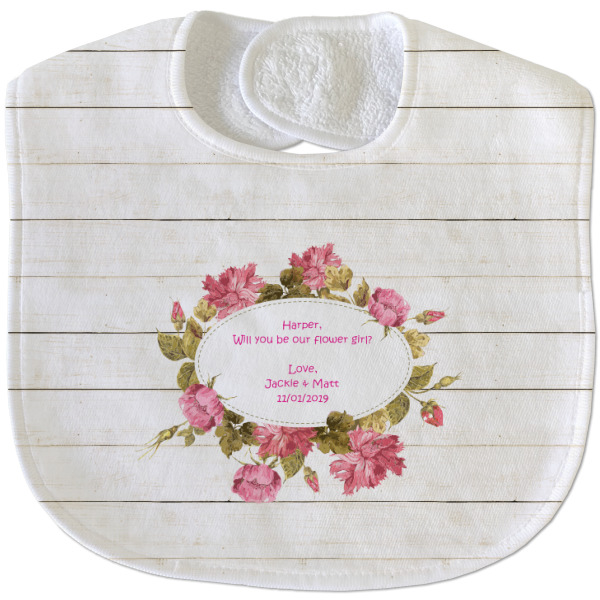 Custom Design - New Baby Bib - Closed and Folded