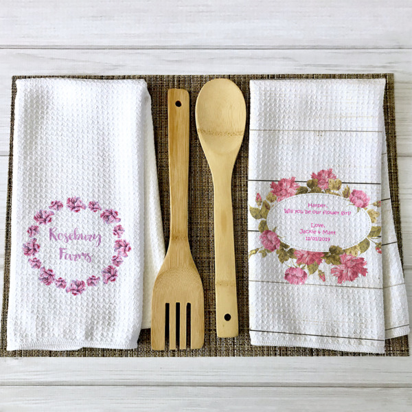 Custom Design - Waffle Weave Towels - 2 Print Styles